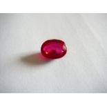 Unmounted oval cut natural ruby. 11.12ct