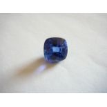 Unmounted cushion cut natural sapphire. 15.08ct