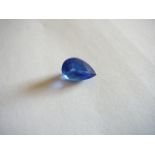 Unmounted pear cut natural tanzanite. 7.90ct