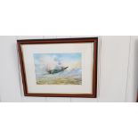 Framed Spitfire watercolour