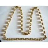 9ct yellow gold oval belcher chain