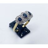 18ct gold sapphire & diamond ring