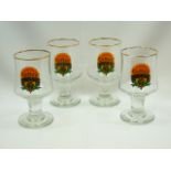 4 vintage liqueur coffee glasses