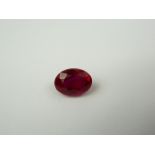 Unmounted oval natural ruby. 4.65ct