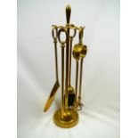 Brass fireside companion set