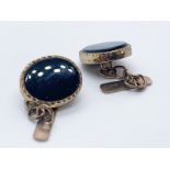 9ct gold onyx cufflinks