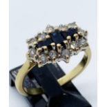 18ct gold sapphire & diamond ring