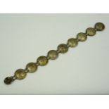 1915-1939 10c coin bracelet. 15.5 cm long