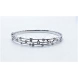 18ct white gold diamond bangle