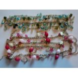 x2 vintage bead chain belts