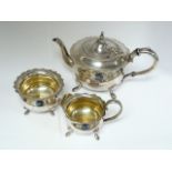 Silver plated bachelors tea set