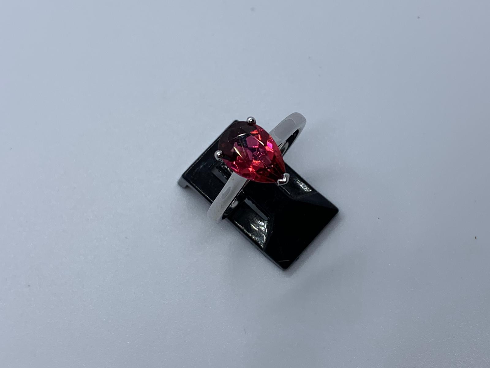 18ct white gold tourmaline ring - Image 3 of 6