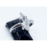 Platinum single stone diamond ring