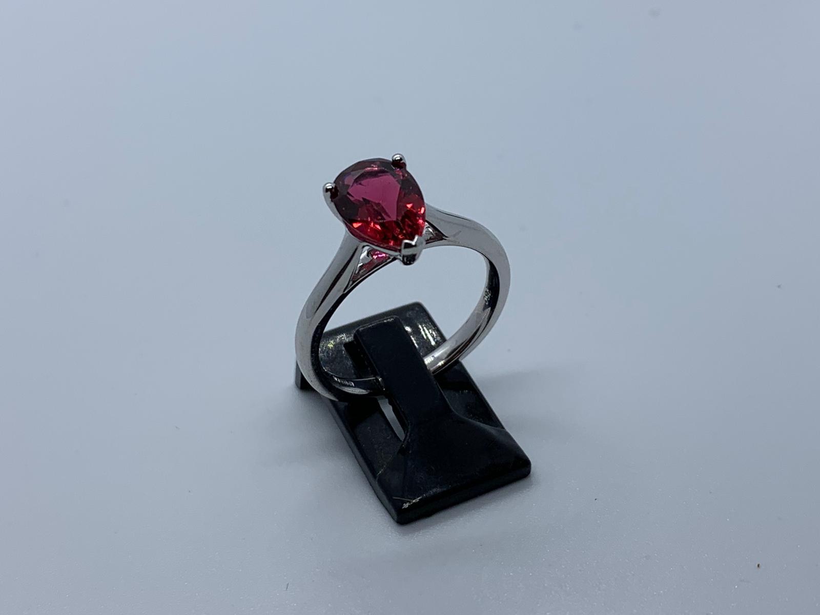 18ct white gold tourmaline ring - Image 5 of 6