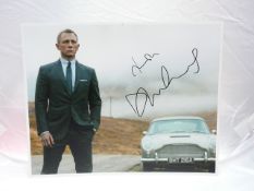 007 Daniel Craig framed facsimile signature photo