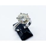 Platinum single stone diamond ring