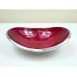 Retro aluminium and enamel dish