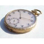 Gents gold JCB pocketwatch