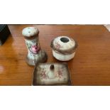 Assorted dressing table items