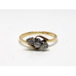 18ct gold and platinum diamond ring