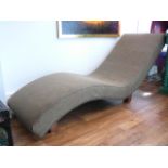 Contemporary handmade chaise in Harris Tweed