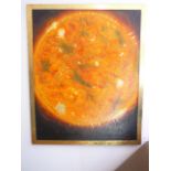 Large oil of the sun on canvas