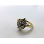 9ct gold and diamond ring