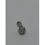 18ct white gold and diamond pendant