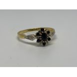 18ct gold sapphire and diamond ring