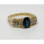 14ct gold sapphire and diamond ring