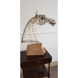 Horse head sculpture