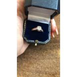 18ct white gold and platinum diamond solitaire ring