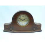 Oak cased Art Deco mantel clock