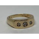 9ct gold and diamond ring