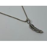 Silver Links of London feather pendant