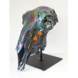 Resin decorated skull