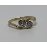 18ct gold and platinum diamond ring