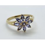 9ct gold tanzanite ring