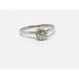 18ct white gold and diamond ring