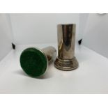 Silver candleholders