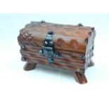 Heavy timber carved desk box and bar set