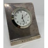 Silver desk clock