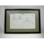 Framed ‘The Simpsons’ storyboard page
