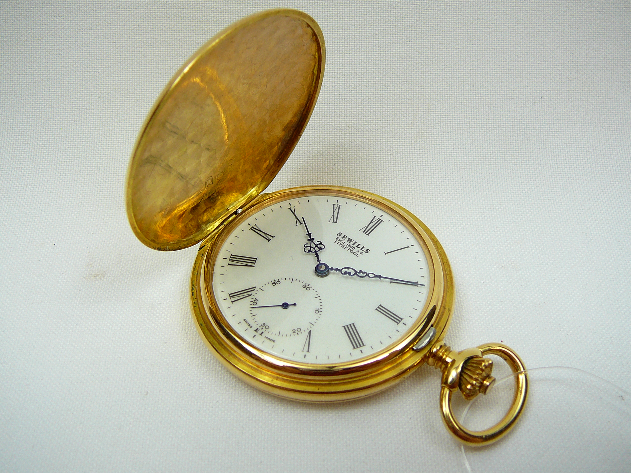 Gents Gold Sewills Gold Hunter Pocket Watch