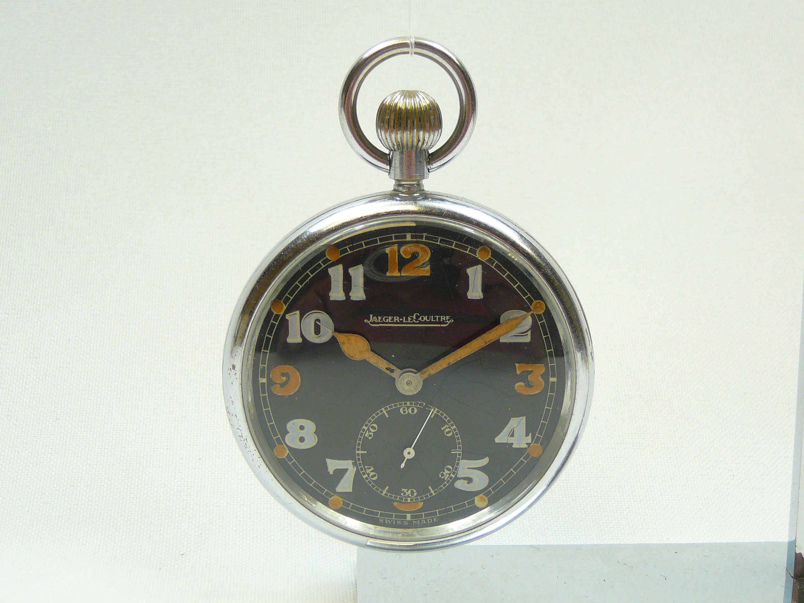 Gents Vintage WW2 Jaeger-LeCoultre Pocket Watch - Image 3 of 9