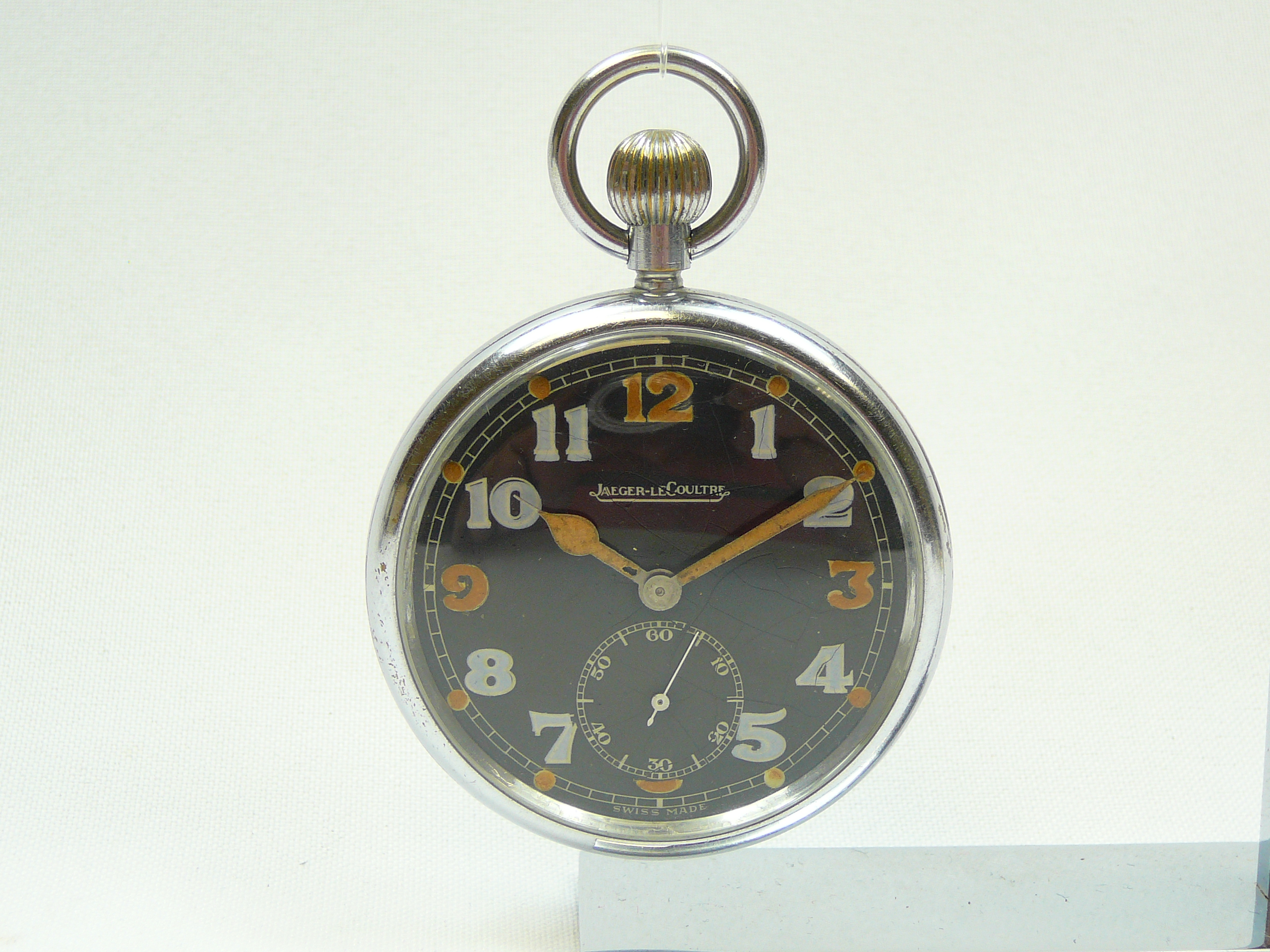 Gents Vintage WW2 Jaeger-LeCoultre Pocket Watch - Image 2 of 9