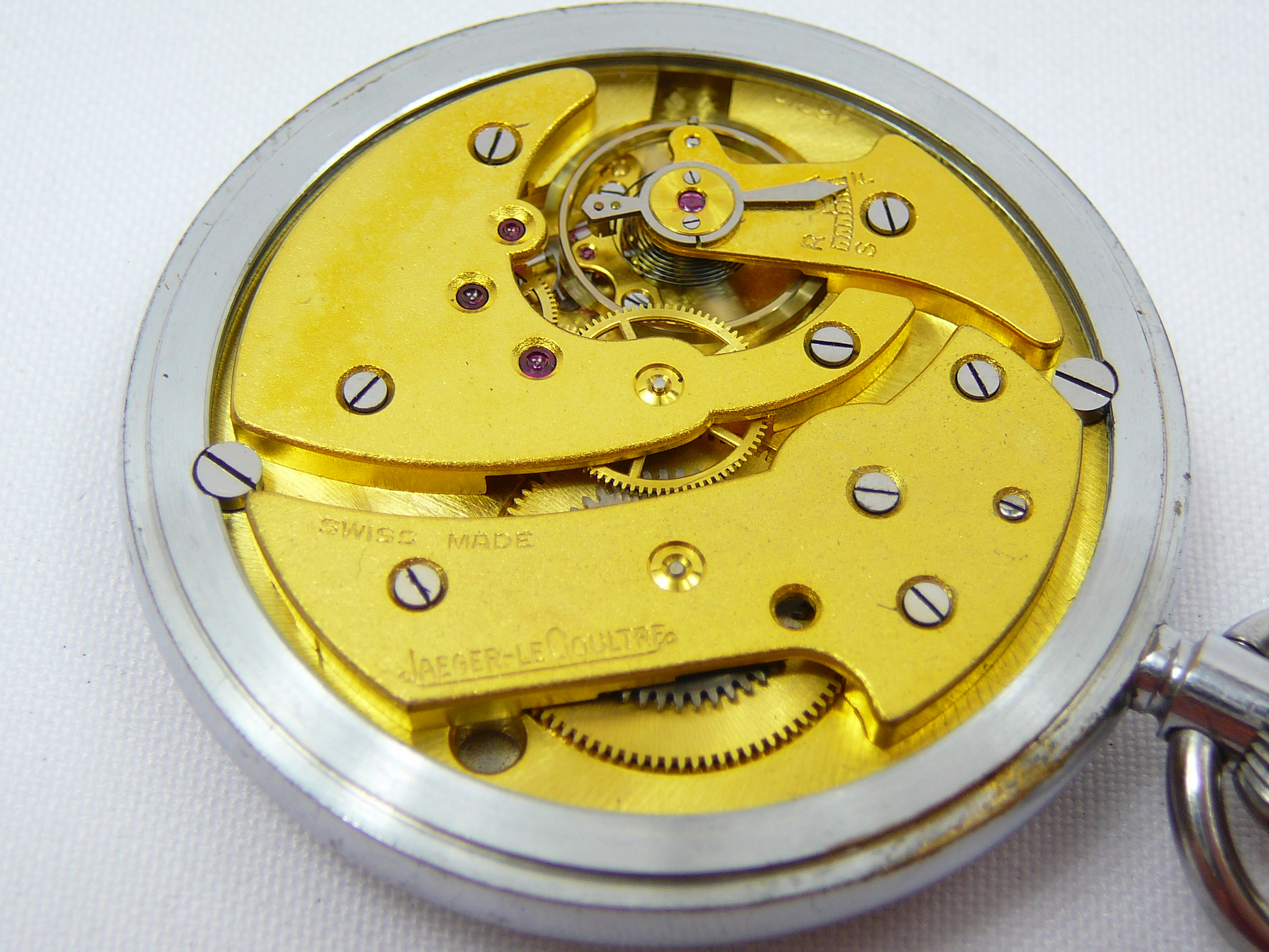 Gents Vintage WW2 Jaeger-LeCoultre Pocket Watch - Image 8 of 9