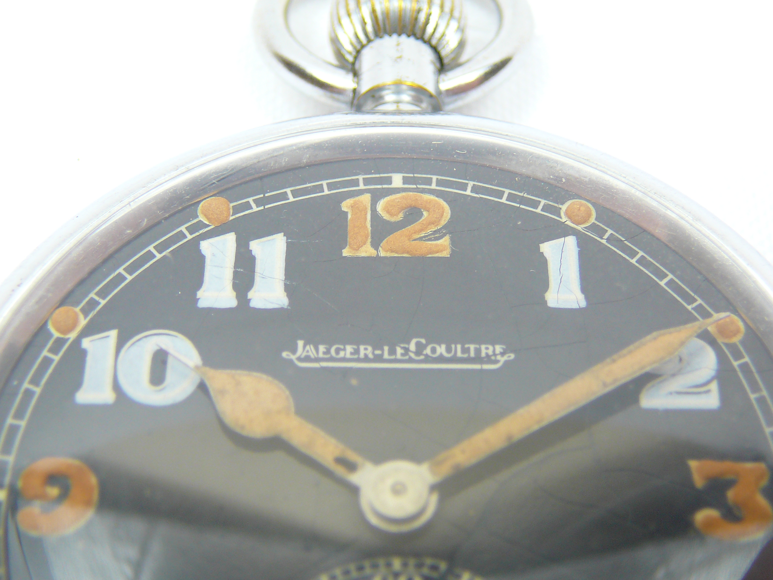 Gents Vintage WW2 Jaeger-LeCoultre Pocket Watch - Image 4 of 9