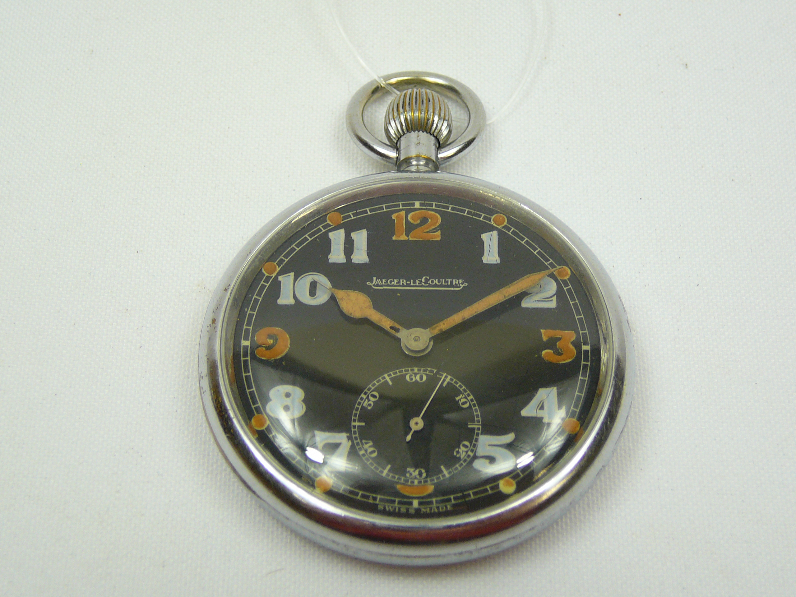 Gents Vintage WW2 Jaeger-LeCoultre Pocket Watch