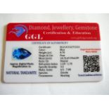 Loose unmounted pear cut natural tanzanite. 8.70ct